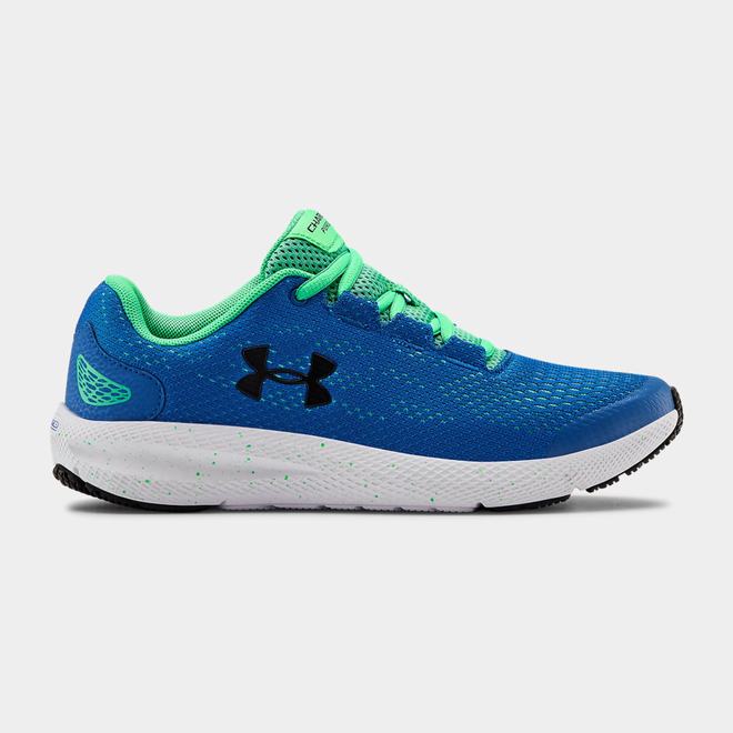 Under Armour Charged Pursuit 2 - Chlapcenske Bezecke Topanky - Modre/Zelene